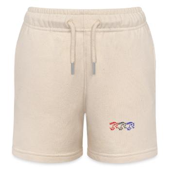 Icelandic Horses Horse Fool Gallop Horses Stallion - Kids Organic Sweat Shorts by Stanley/Stella - soft Ecru - Front