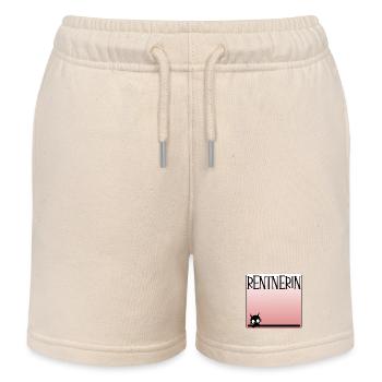 Katzen Rentnerin - Rente - Kinder Organic Joggingshorts Mini Bolter von Stanley/Stella - Natur - Vorne