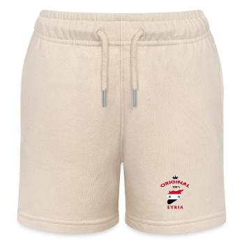 Syria original 100% flag design - Kids Organic Sweat Shorts by Stanley/Stella - soft Ecru - Front
