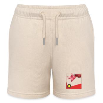 Hallo, mein Name ist Nametag – Pop Art - Kinder Organic Joggingshorts Mini Bolter von Stanley/Stella - Natur - Vorne
