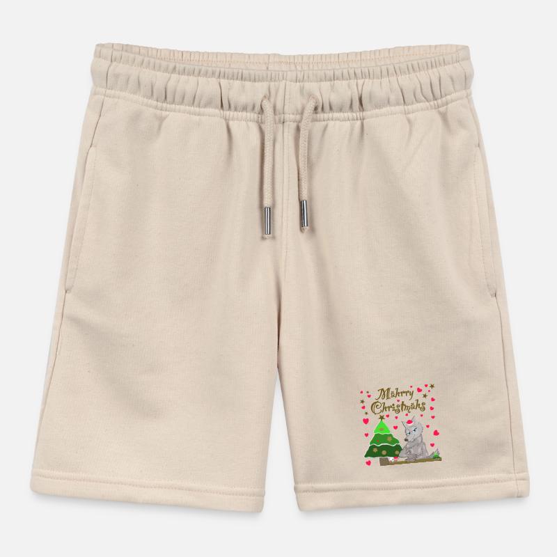 Kultiger Wolf hat Weihnachten Schaf unterm Baum Kinder Organic Joggingshorts Mini Bolter von Stanley/Stella