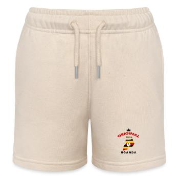 Uganda original 100% flag design - Kids Organic Sweat Shorts by Stanley/Stella - soft Ecru - Front