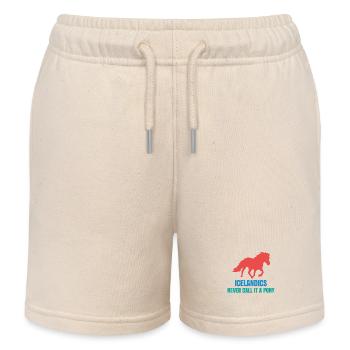 Icelandic Horses Pony Icelandic Pony Galopp Statement - Kids Organic Sweat Shorts by Stanley/Stella - soft Ecru - Front