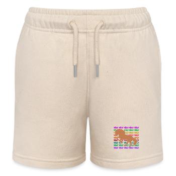 Tölt Horses Saying Icelandic Horses Horse Love Ross - Kids Organic Sweat Shorts by Stanley/Stella - soft Ecru - Front
