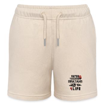 Vater und Tochter Bratans fürs Leben Geschenk - Kinder Organic Joggingshorts Mini Bolter von Stanley/Stella - Natur - Vorne