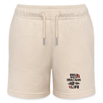 Bratan's uncle and niece for life Gift - Kids Organic Sweat Shorts by Stanley/Stella - soft Ecru - Front
