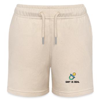 Schwanger Geburt Statement Familie Nachwuchs - Kinder Organic Joggingshorts Mini Bolter von Stanley/Stella - Natur - Vorne