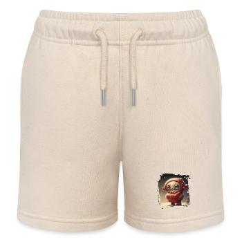 Kuscheliger Weltraumheld mit Geschenk - Kinder Organic Joggingshorts Mini Bolter von Stanley/Stella - Natur - Vorne