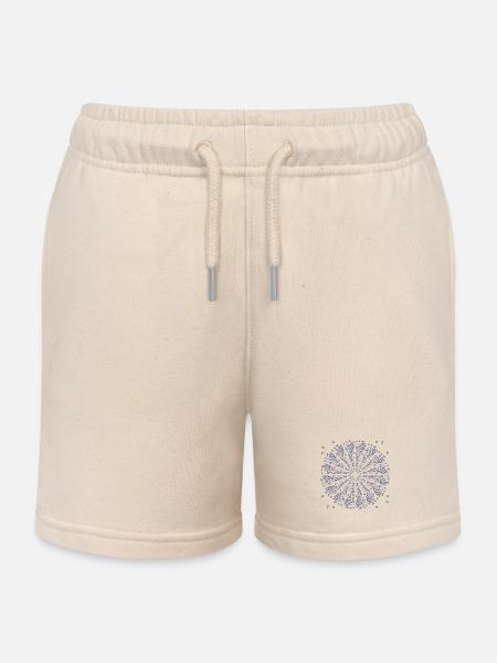 Azure Mandala Bloom - Short de jogging enfant bio Stanley/Stella - écru doux