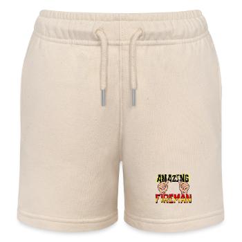 Feuerwehr Statement Berufsfeuerwehr Lebensretter - Kinder Organic Joggingshorts Mini Bolter von Stanley/Stella - Natur - Vorne