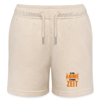 Japanisch Statement Nerdy Manga Anemi Otaku - Kinder Organic Joggingshorts Mini Bolter von Stanley/Stella - Natur - Vorne