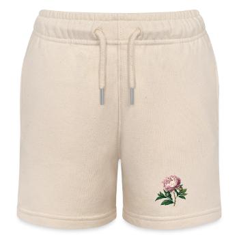 Traditionelle Pfingstrose - Vintage Rosa Aquarel - Kinder Organic Joggingshorts Mini Bolter von Stanley/Stella - Natur - Vorne