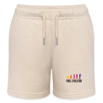 Padelspiel Padel Evolution Spieler Sportart Spruch - Kinder Organic Joggingshorts Mini Bolter von Stanley/Stella - Natur - Vorne