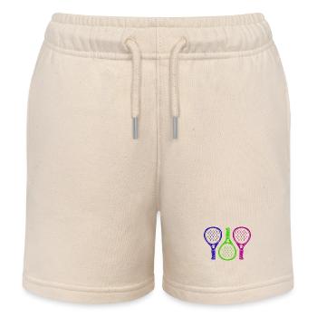 Padel Sport Schläger Padelspiel Aufschlag Freizeit - Kinder Organic Joggingshorts Mini Bolter von Stanley/Stella - Natur - Vorne