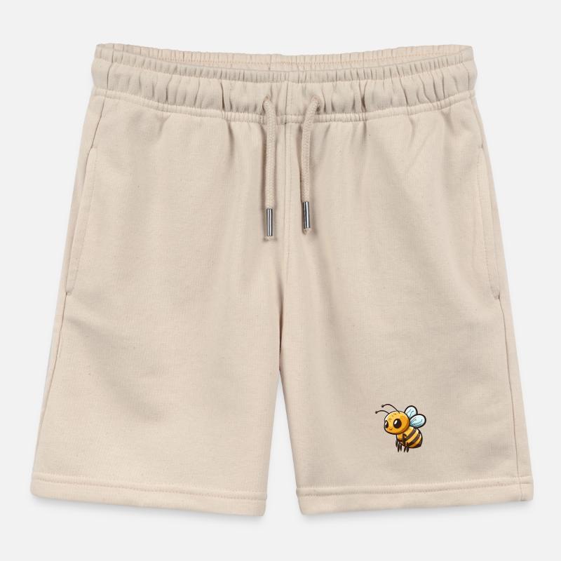 Cute Comic Bee Kids Organic Sweat Shorts by Stanley/Stella
