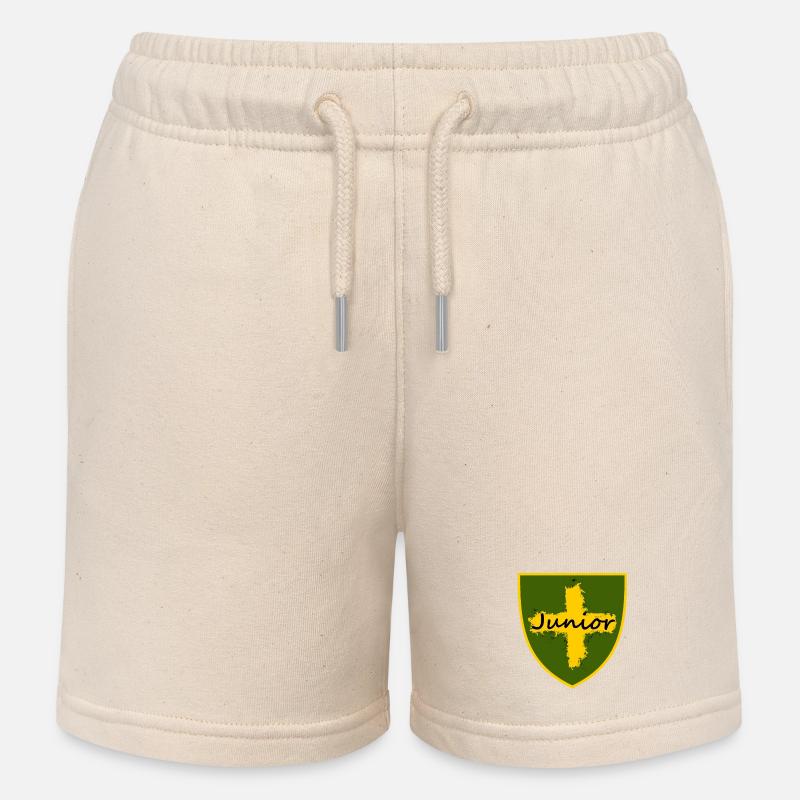 T-DZ junior - Short de jogging enfant bio Stanley/Stella - écru doux