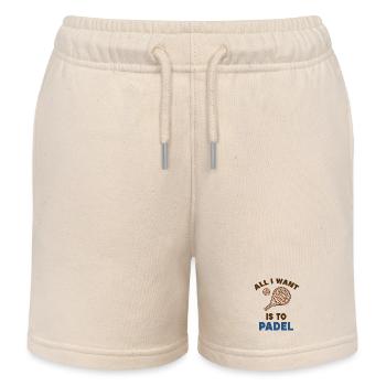 Balles de jeu de padel Raquette de padel Servir Joueur - Short de jogging enfant bio Stanley/Stella - écru doux - Devant