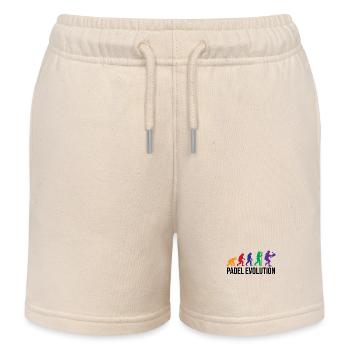 Padelspiel Padel Evolution Sportart Statement - Kinder Organic Joggingshorts Mini Bolter von Stanley/Stella - Natur - Vorne