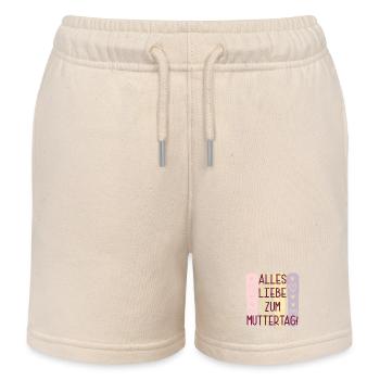 Alles Liebe zum Muttertag - MAMA Sprüche - MAMI - Kinder Organic Joggingshorts Mini Bolter von Stanley/Stella - Natur - Vorne