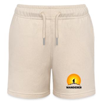 Wanderer Wandern Wanderung Bergwandern Spruch - Kinder Organic Joggingshorts Mini Bolter von Stanley/Stella - Natur - Vorne
