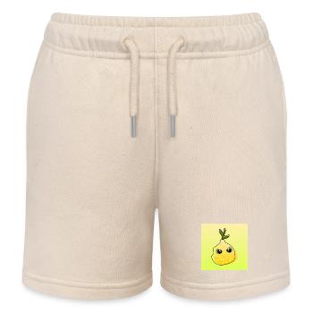 Lemon Lemon Food - Kids Organic Sweat Shorts by Stanley/Stella - soft Ecru - Front