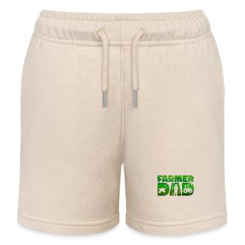 Traktor Bauernhof Fahrzeug Statement Landwirt - Kinder Organic Joggingshorts Mini Bolter von Stanley/Stella - Natur - Vorne