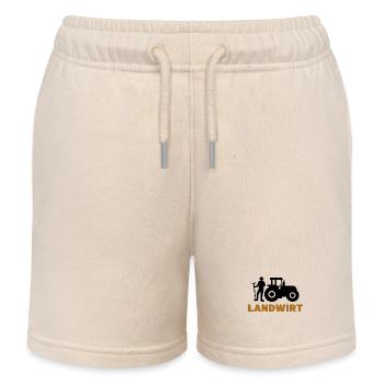 Landwirt Traktor Spruch Landleben Biobauer Feld - Kinder Organic Joggingshorts Mini Bolter von Stanley/Stella - Natur - Vorne