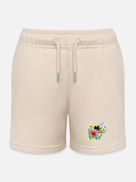 Hummel - Kinder Organic Joggingshorts Mini Bolter von Stanley/Stella - Natur
