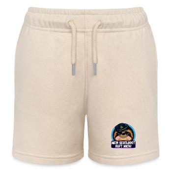 MEIN SEGELBOOT RUFT MICH FAULTIERE SEGELN - Kinder Organic Joggingshorts Mini Bolter von Stanley/Stella - Natur - Vorne