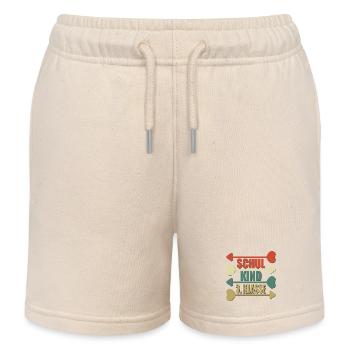 3. Klasse Grundschule RETRO SCHULKIND - Kinder Organic Joggingshorts Mini Bolter von Stanley/Stella - Natur - Vorne