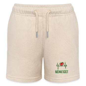 Umwelt Nachhaltigkeit Spruch Erde Naturschutz Herz - Kinder Organic Joggingshorts Mini Bolter von Stanley/Stella - Natur - Vorne