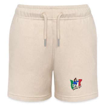 Design de drapeau italien pour fille - Short de jogging enfant bio Stanley/Stella - écru doux - Devant