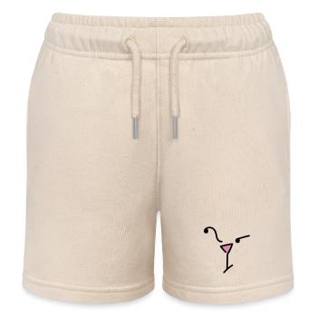 Catface, Fragender Blick - Kinder Organic Joggingshorts Mini Bolter von Stanley/Stella - Natur - Vorne