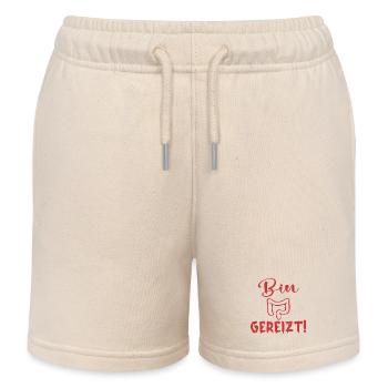 REIZDARM - BIN GEREIZT SPRÜCHE - Kinder Organic Joggingshorts Mini Bolter von Stanley/Stella - Natur - Vorne