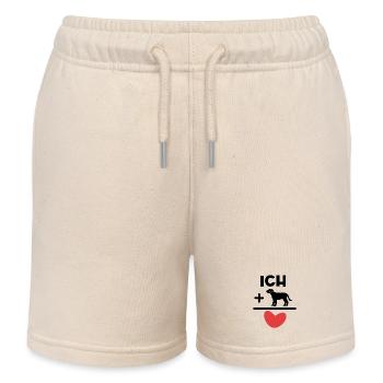 Herz Kuscheltier Hund Haustiere Statement - Kinder Organic Joggingshorts Mini Bolter von Stanley/Stella - Natur - Vorne