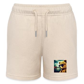 Teddy on Tour - Kinder Organic Joggingshorts Mini Bolter von Stanley/Stella - Natur - Vorne