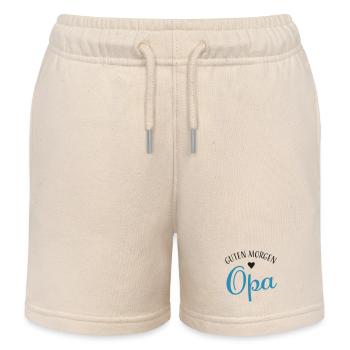 Guten Morgen Opa - Kinder Organic Joggingshorts Mini Bolter von Stanley/Stella - Natur - Vorne