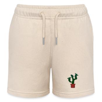 SUCCULENTS CACTI CACTUS PLANTS SURF - Kids Organic Sweat Shorts by Stanley/Stella - soft Ecru - Front