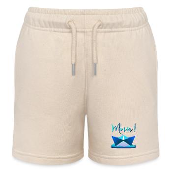 PAPIER BOOTFAHREN - MOIN BEGRÜßUNG NORDDEUTSCHLAND - Kinder Organic Joggingshorts Mini Bolter von Stanley/Stella - Natur - Vorne