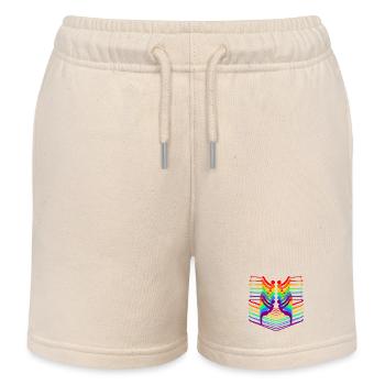SKIFAHREN WINTERSPORT - REGENBOGEN LGBTQ - Kinder Organic Joggingshorts Mini Bolter von Stanley/Stella - Natur - Vorne