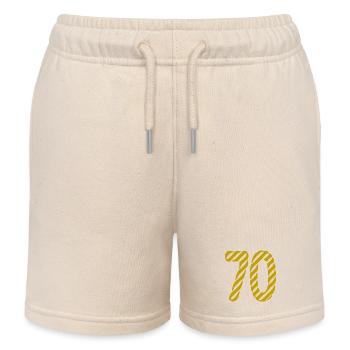 70. 70 JAHRE. 70-JÄHRIGES JUBILÄUM. 70-JÄHRIGES JUBILÄUM. - Kinder Organic Joggingshorts Mini Bolter von Stanley/Stella - Natur - Vorne