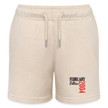 23rd Birthday February 2004 - Kids Organic Sweat Shorts by Stanley/Stella - soft Ecru - Front