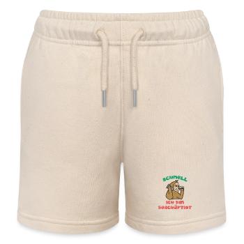 I don't care about funny sayings Statement - Kids Organic Sweat Shorts by Stanley/Stella - soft Ecru - Front