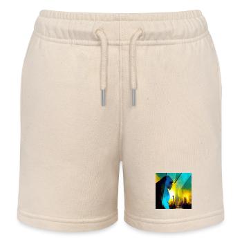 Gorille 01 - K1 - Short de jogging enfant bio Stanley/Stella - écru doux - Devant