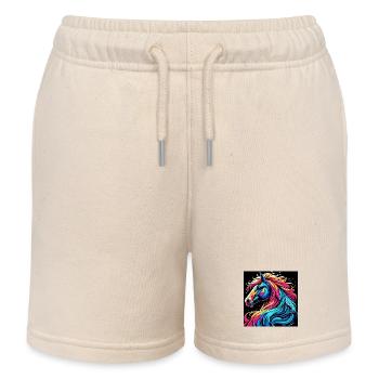 Pferd - Kinder Organic Joggingshorts Mini Bolter von Stanley/Stella - Natur - Vorne
