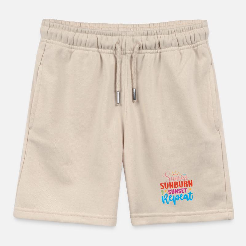 Sunrise, Sunburn, Sunset Repeat Kids Organic Sweat Shorts by Stanley/Stella