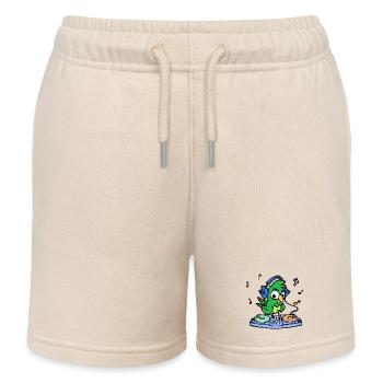 Animal Lover, Parrot, Pet, Bird, Zoo, Animal - Kids Organic Sweat Shorts by Stanley/Stella - soft Ecru - Front