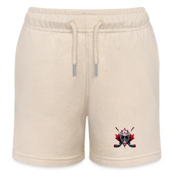 Conception de casque avec drapeau de hockey sur - Short de jogging enfant bio Stanley/Stella - écru doux - Devant