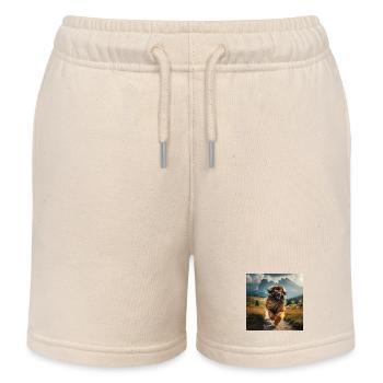 Leonberger Kunst - Kinder Organic Joggingshorts Mini Bolter von Stanley/Stella - Natur - Vorne