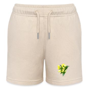 Zarte Gelbe Calla Blüten - Kinder Organic Joggingshorts Mini Bolter von Stanley/Stella - Natur - Vorne